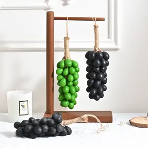 Summer Vibes Grape Soap on a Rope – Handmade DIY Decorative Grape Soap, Natural and Gentle, Moisturizing and Cleansing, Long-Lasting Fresh Scent, Perfect for Home Décor and Bathroom, Aesthetic & Creative Gift，Fun Shape, Bath Shower Hanging Decor Gift