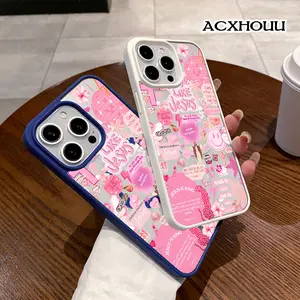 Pink Jesus - Themed Collage Chic Magnetic Case for  iPhone 17 16 E Pro Max 15 Plus 14 13 12 11 XS XR Magnetic Charging, Lightweight, Anti-Fall | Soft & Sweet Design