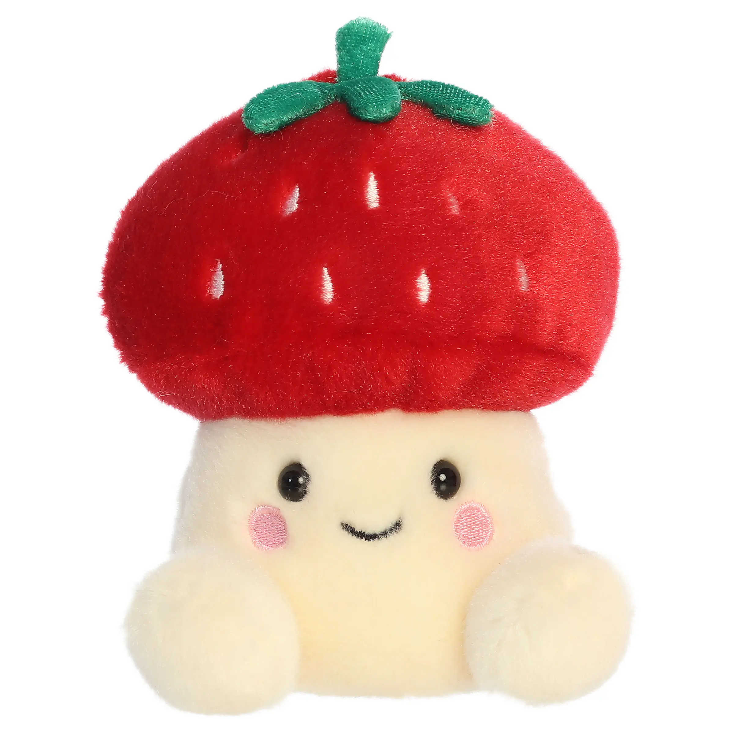 Palm Pals Adorable Lucy Strawberry Mushroom 5.5 inch Small Soft Plush Collectable Stuffed Animal