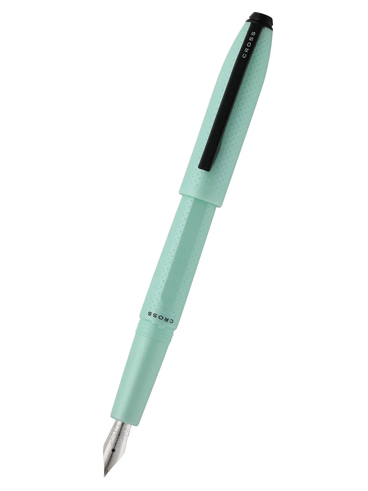 Fountain Pen with Prism Seafoam Resin Body, Polished Chrome Stainless Steel Accents & Fine Nib, Ideal for Fountain Pens & Refills Use