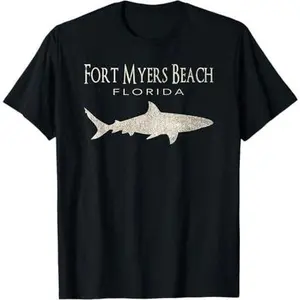 Retro Fort Myers Beach FL Shark T-Shirt T-Shirt