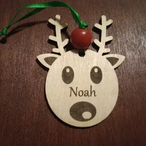 Personalized Reindeer Christmas ornament
