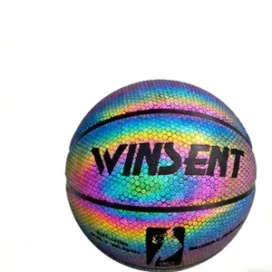 Iridescent Rainbow Basketball – Premium Textured Surface, Ideal for Streetball & Training equipment sport ball hoop door Game indoor glowing basket gift baseball interest portable goal