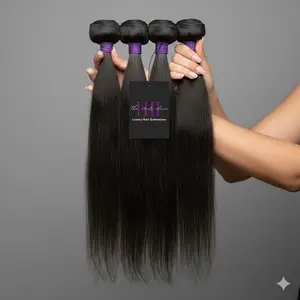 Human Hair: Singles and  Bundles: Brazilian Straight, 10" - 30"