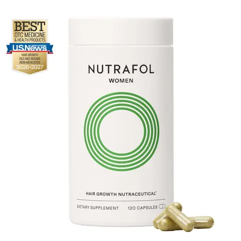 Nutrafol Women 18-44 Years Old Hair Growth Supplements, Clinically Tested for Visibly Thicker, Stronger Hair, Biotin-Free, Dermatologist Recommended - 1 Month Supply