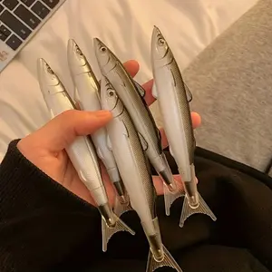 Playful Design Rollerball Pen Set, 5pcs Pens, Fun Salted Fish Pattern, Ideal Gift for Kids & Adults, Stationery Essentials