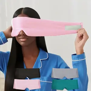 Real Silk Stretchable Eye Mask, Full Coverage Soft Fabric, Smooth Texture, Safe Skin-Friendly, Comfortable Fit, Reusable Ice Pack, Sleep Aid Tool