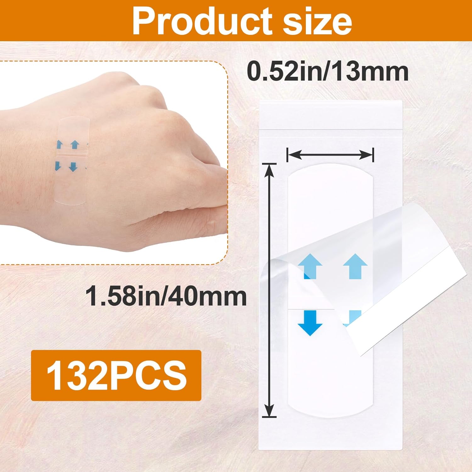 132PCS Invisible Face Improving Tapes, Quick Face Improving Tape for Makeup, Waterproof Facial Stickers, Breathable Skin Neck Tapes for Wrinkles, Double Chin, Sagging Skin