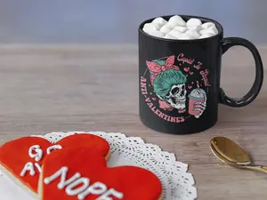 ANti Valentines " Cupid is Stupid" Funny Anti Love Black or White  mug for that special coffee Lover drinkware   mug coffee mugs