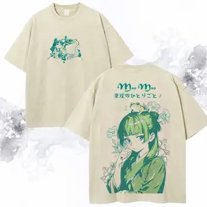 The Apothecary Diaries Maomao & Frog T-Shirt - Kusuriya no Hitorigoto Anime Merch with Unique Back Print & Chest Design - Oversized Fit for Fans of Jinshi, Lakan & Historical Mystery Anime, Soft Cotton Blend, Breathable Comfort, Fun Graphics
