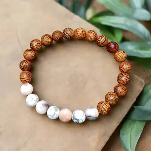 Pink Zebra Jasper - Wenge Wood