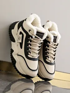 Women's Winter High-Top Sneakers | Fleece Lined Platform Dad Shoes | Thermal Slip-Resistant Boots Sports Shoes