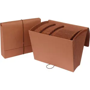 21 Pocket A-Z Expanding File, File Organizer for School, Home and Office, Durable, with Pockets, Letter Size, Red Rope (75711)