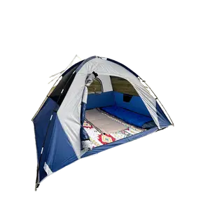Outdoor tent suitable for 4 people camping overnight, rain and wind proof camping, thickened family picnic, portable folding tent