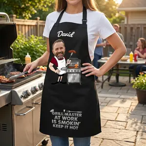 Personalized Grill Master Apron for Dad – Custom Photo & Name BBQ Father’s Day Gift Personalized Grill Master Apron for Dad – Custom Photo & Name BBQ Father’s Day Gift
