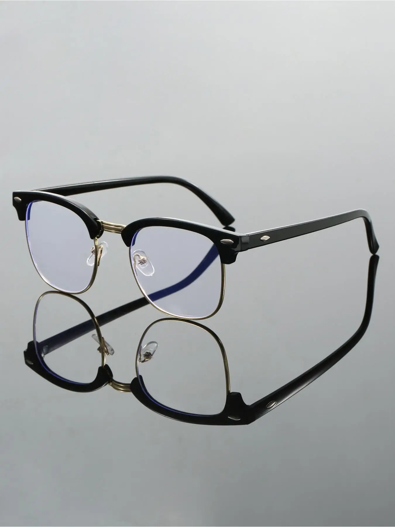 Simple Full Frame Square Anti-blue Light Eyeglasses, Basic Fashion Eyeglasses for Women & Men, Fashion Eyeglasses for Work, Daily Clothing Decor