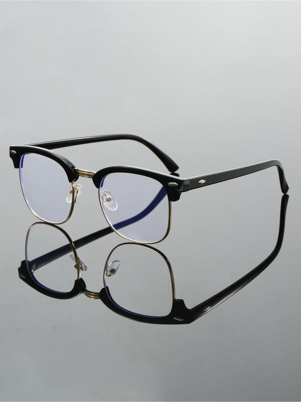 Simple Full Frame Square Anti-blue Light Eyeglasses, Basic Fashion ...