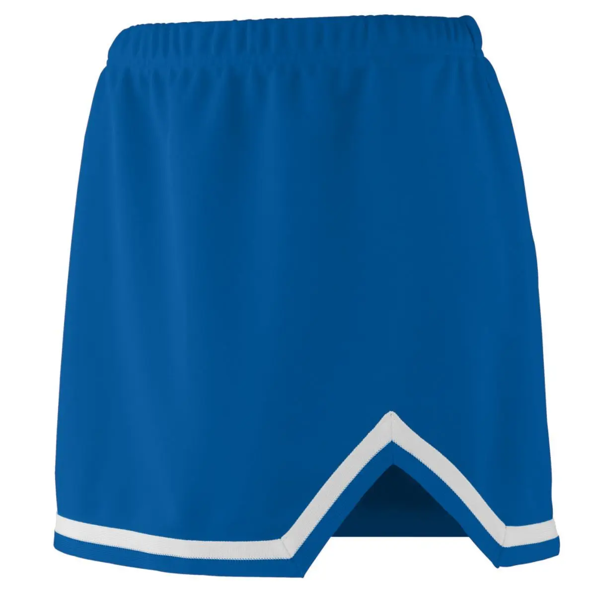 Girls' Sporty A-Line Cheer Skirt, Polyester Double Knit with 2-Color Trim, Ladies' Fit with V-Notch and Covered Waistband, Sporty Chic, Plain, All Season, Basic, Cheer/Dance, Two-Color Trim