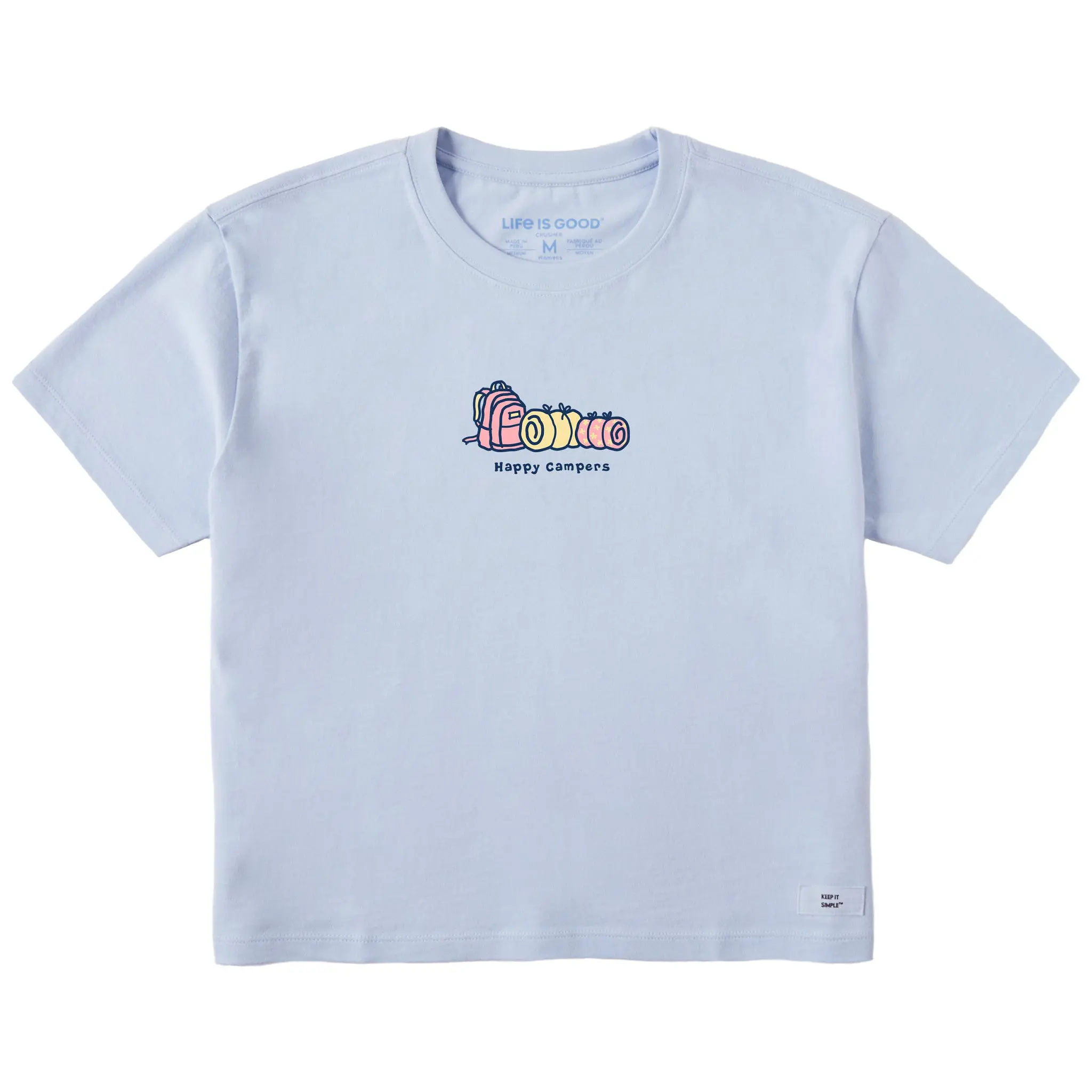 Women's LIG Happy Campers Short Sleeve Crusher Boxy Tee