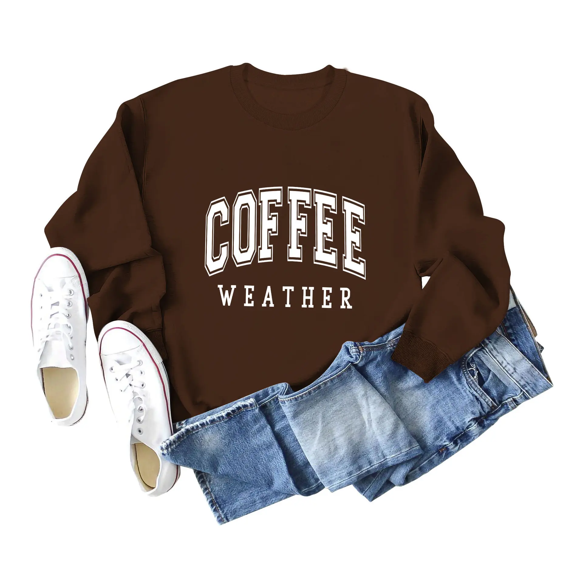 Coffee colored hoodie (white font)