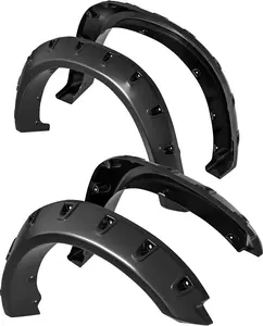 OEDRO Front Rear Fender Flares Kit Compatible for 2009-2018 Dodge Ram 1500, 2019-2024 1500 Classic, Smooth Black Finish Truck Wheel Flares, Pocket Rivet Style (Exclude R/T Models)