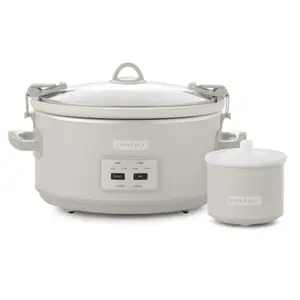 Crockpot 7-Quart Cook & Carry Slow Cooker, Mushroom, 1 Ct