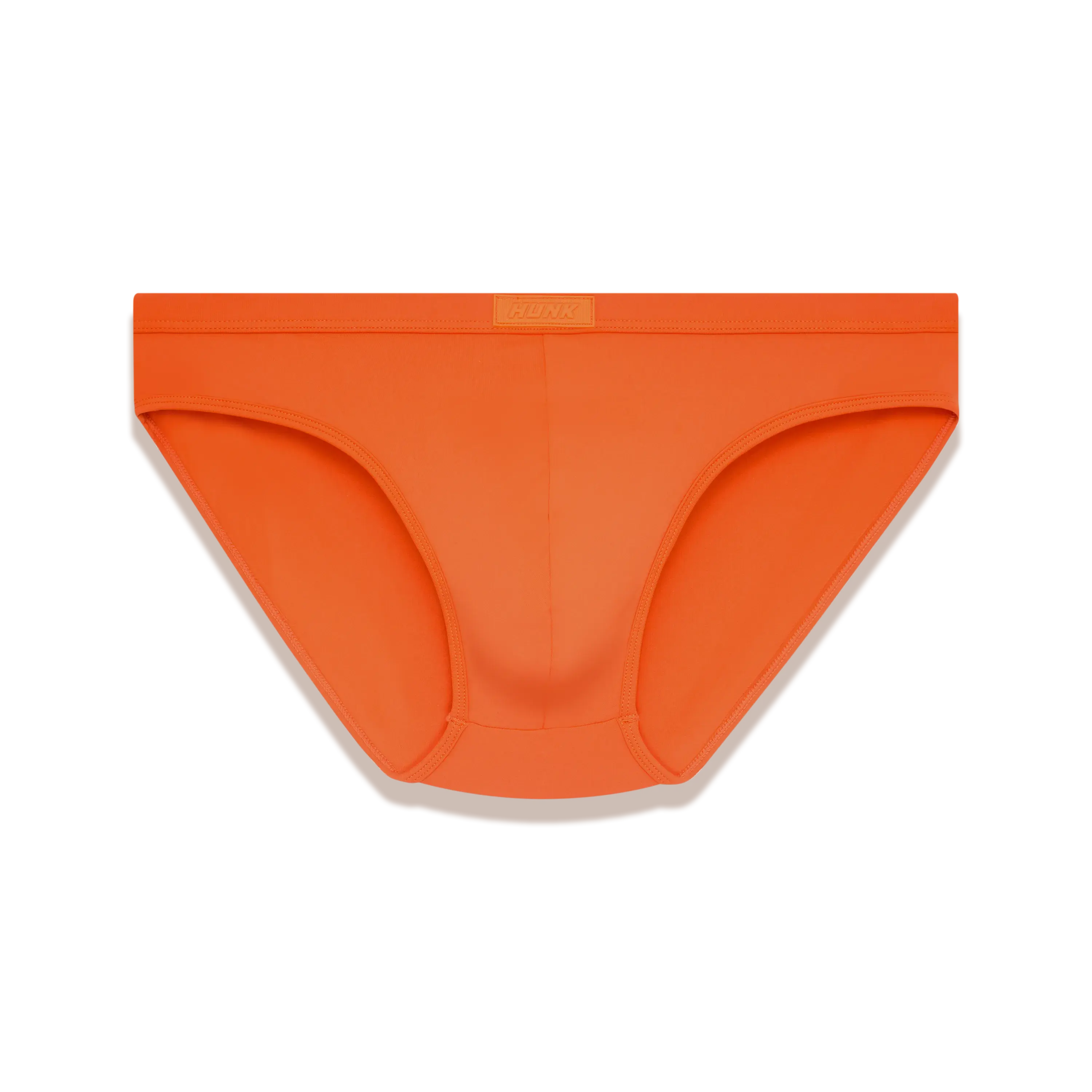 HUNK Men’s Orange Punch Hybrid Swim Brief, 2-in-1 Stretch Underwear and Swimwear