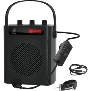 Voice Amplifier with  Microphone & Speaker - Portable  PA System, 30W Ultra-Light Rechargeable Hands-Free Megaphone for Teachers, Tour Guides & Outdoor Events - S93