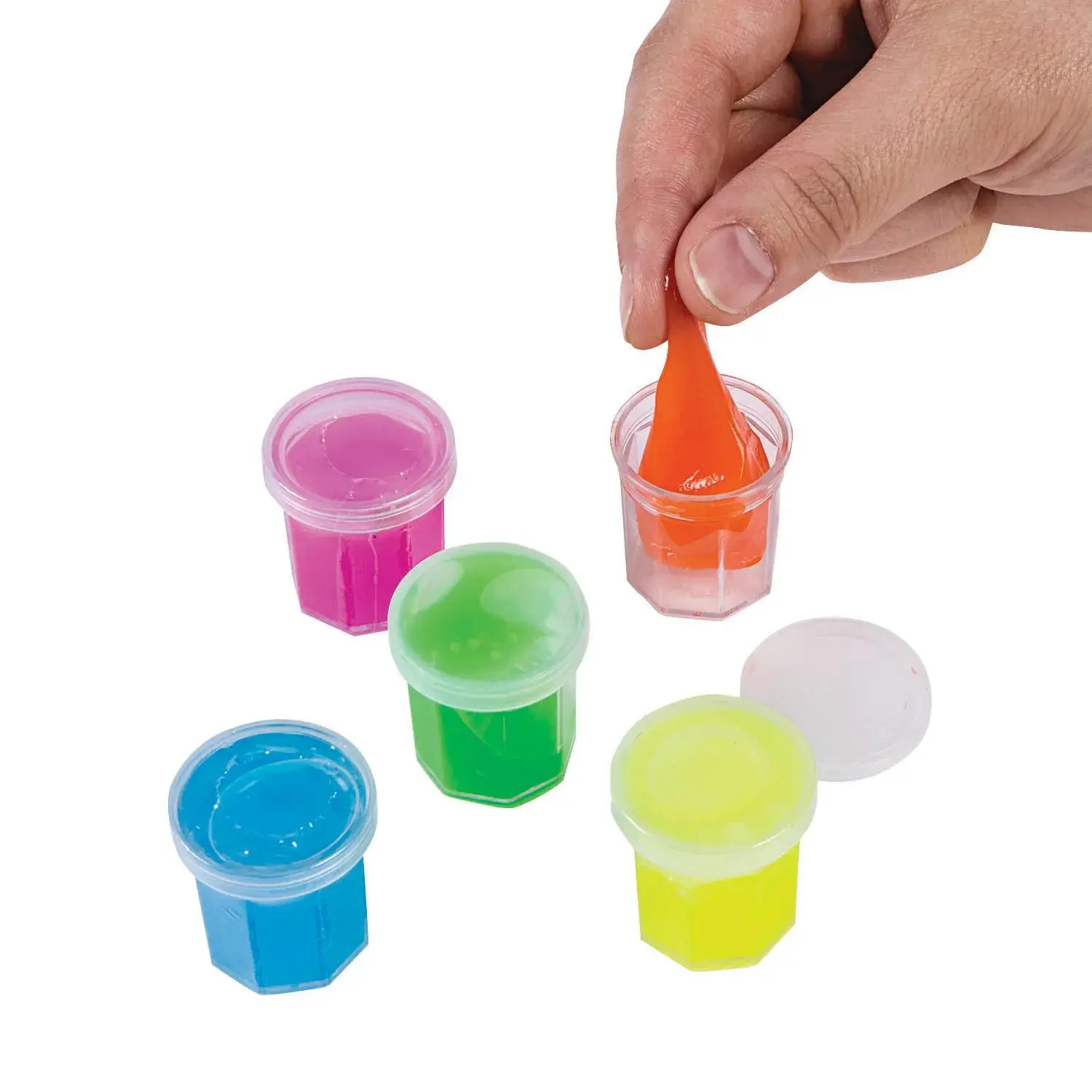 Oriental Trading Company Bulk 48-Pc Bright Mini Colorful Putty Assortment - Classroom Reward Set, Christmas Good Slimy Fun Toy for Kids 3 and Older (Home & Travel Use)