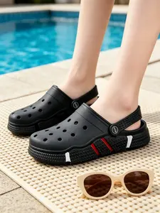 1 Pair Couple Style Clogs: Anti-Fouling, Waterproof & Breathable, Anti-Slip & Wear-Resistant, Dual-Wear Sandals for Home & Outdoor Footwear