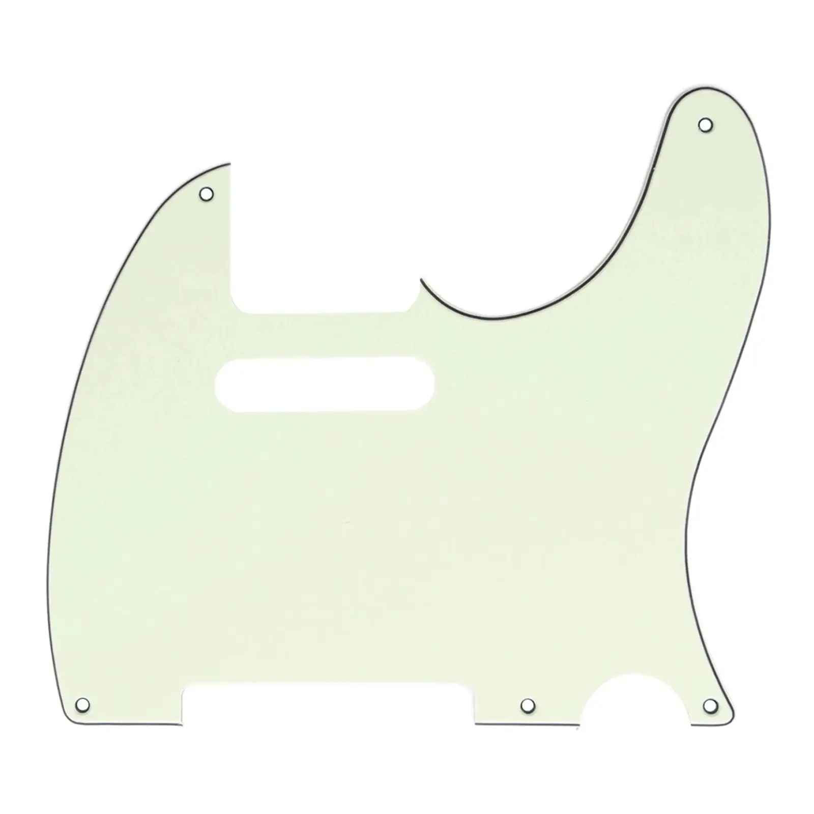 5-Hole 52' Telecaster Pickguard - 3-Ply Ivory