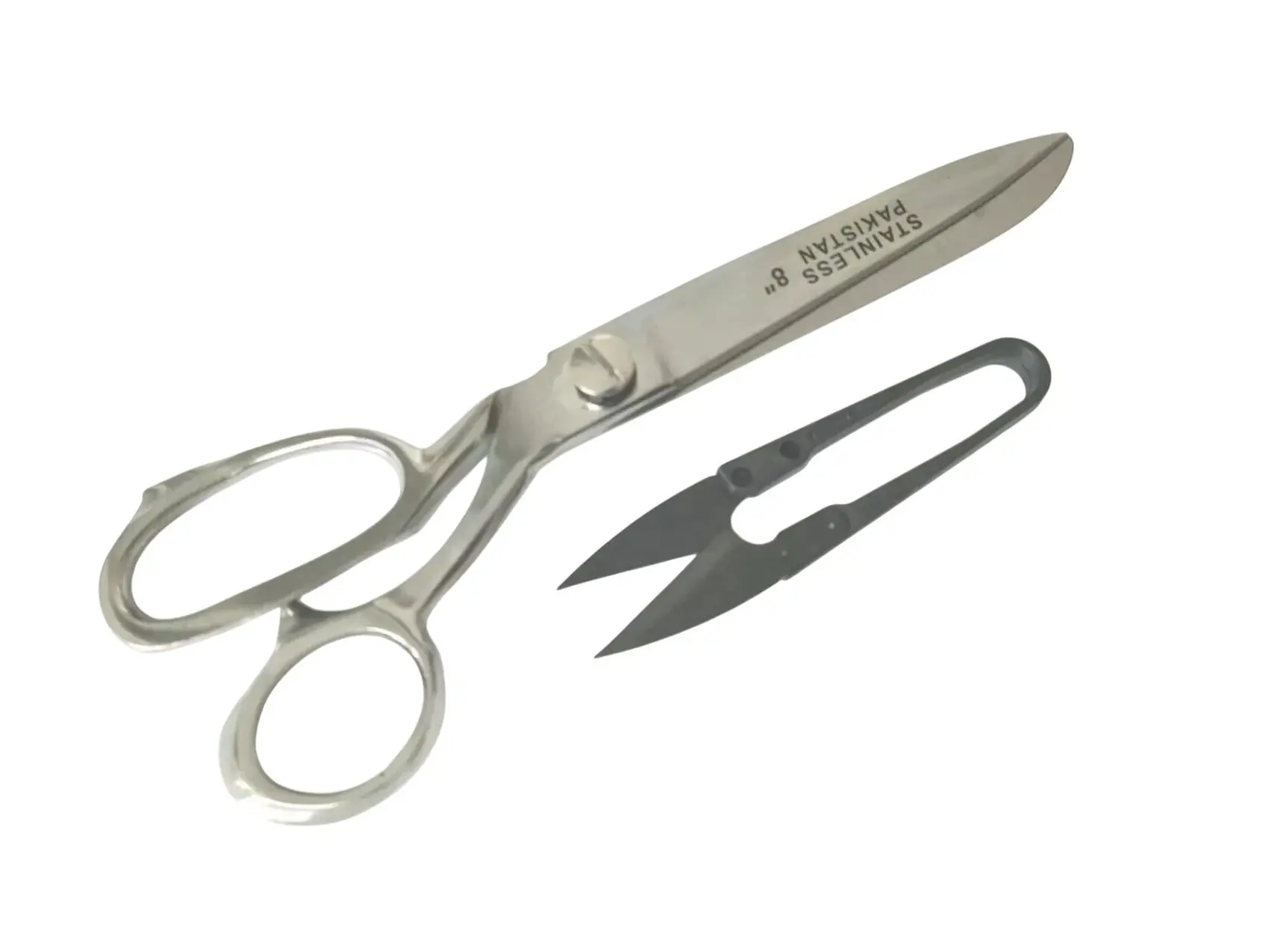 Professional 8-in Heavy-Duty Stainless Steel Fabric Scissors, Sharp Industrial-Strength Cutting Tool for Leather Sewing, Tailoring (Ideal for Dressmakers)