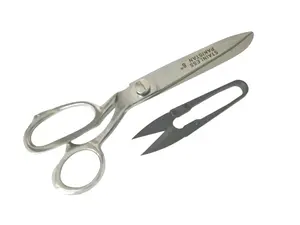 Professional 8-in Heavy-Duty Stainless Steel Fabric Scissors, Sharp Industrial-Strength Cutting Tool for Leather Sewing, Tailoring (Ideal for Dressmakers)