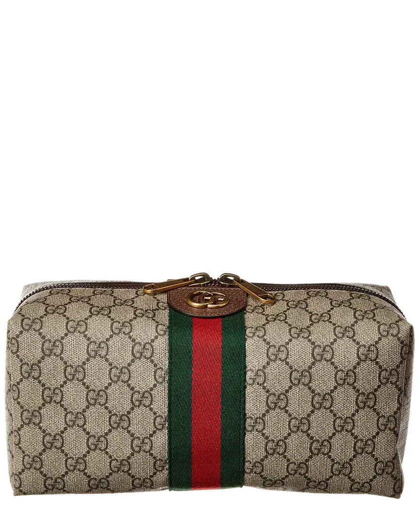 Gucci Ophidia GG Supreme Canvas & Leather Toiletry Case Gucci Ophidia GG Supreme Canvas & Leather Toiletry Case