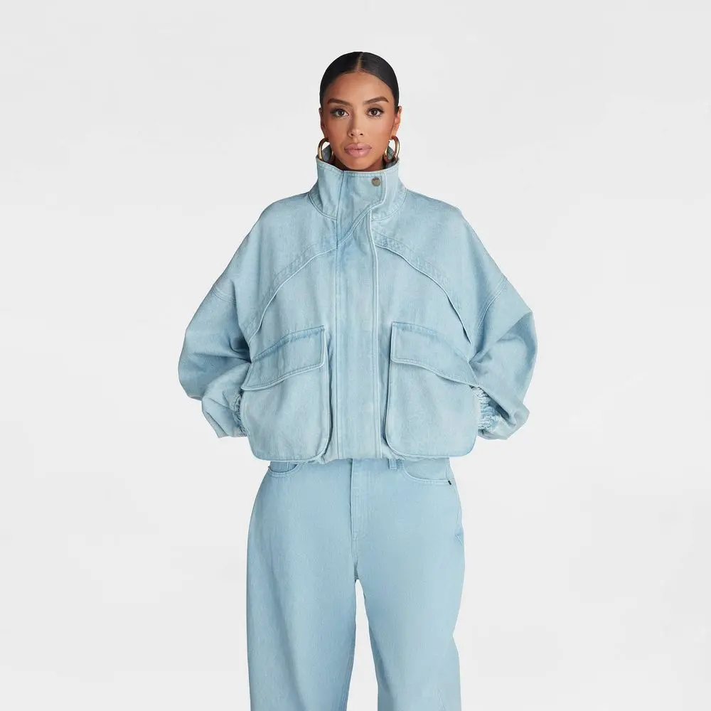 KBB by KAHLANA Women's 'The Denim Bomber Jacket', Tops, Style, Everyday KBB by KAHLANA Women's 'The Denim Bomber Jacket', Tops, Style, Everyday