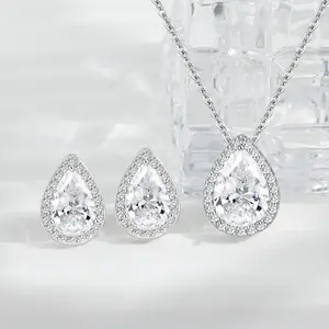 【Must be】S925 Silver Premium Moissanite Necklace - Hot Drop, 2-5ct Sizes | Free Chain Upgrade | Elegant Timeless Gift for Him & Her | Genuine Cert Included | dealsforyoudays Gift, Chic/Classic Style