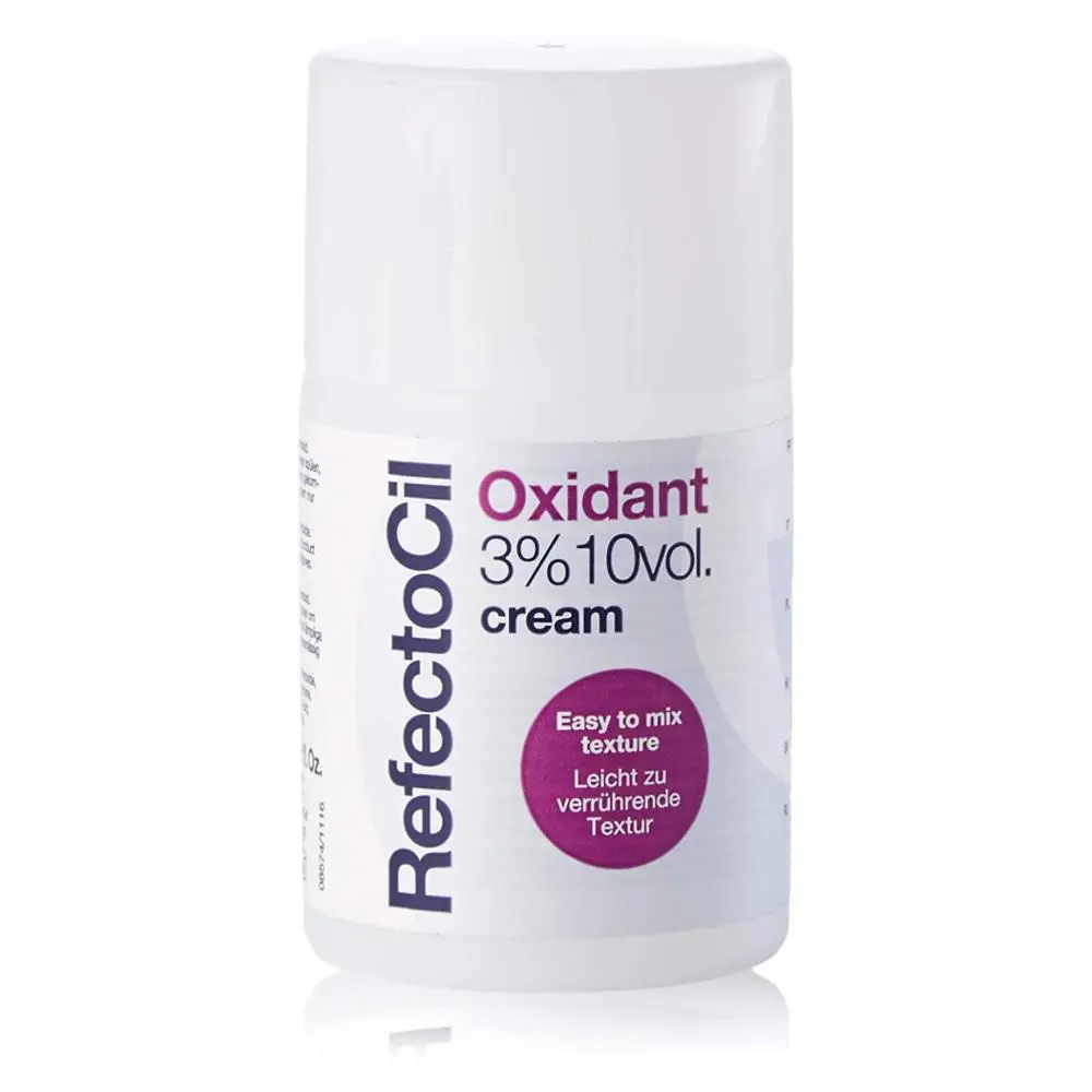 REFECTOCIL Oxidant Cream Developer, 3% 10 Vol Hydrogen Peroxide Formula with Easy-Mix Texture for Perfect Tinting of Eyelashes & Eyebrows, Professional Makeup