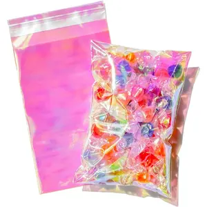 4x6 Inch Cookie Bags with Seals, Iridescent Self Adhesive Sealing Cellophane Brownie Wrappers Bags, Holographic Individual  Plastic Bag for , Baking, Snack Packaging (100 Pcs)