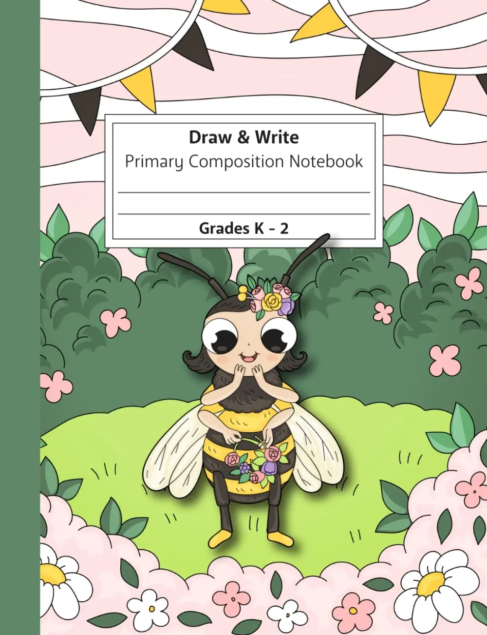Primary Composition Notebook: Draw and Write Journal for Grades K-2 With Dotted Midline and Picture Space, for Kindergarten, 1st and 2nd Grade