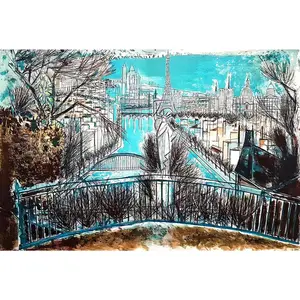 Édouard-Georges Mac-Avoy, Panorama de Paris, Au Temps de Paris Seine, Limited Edition Lithograph