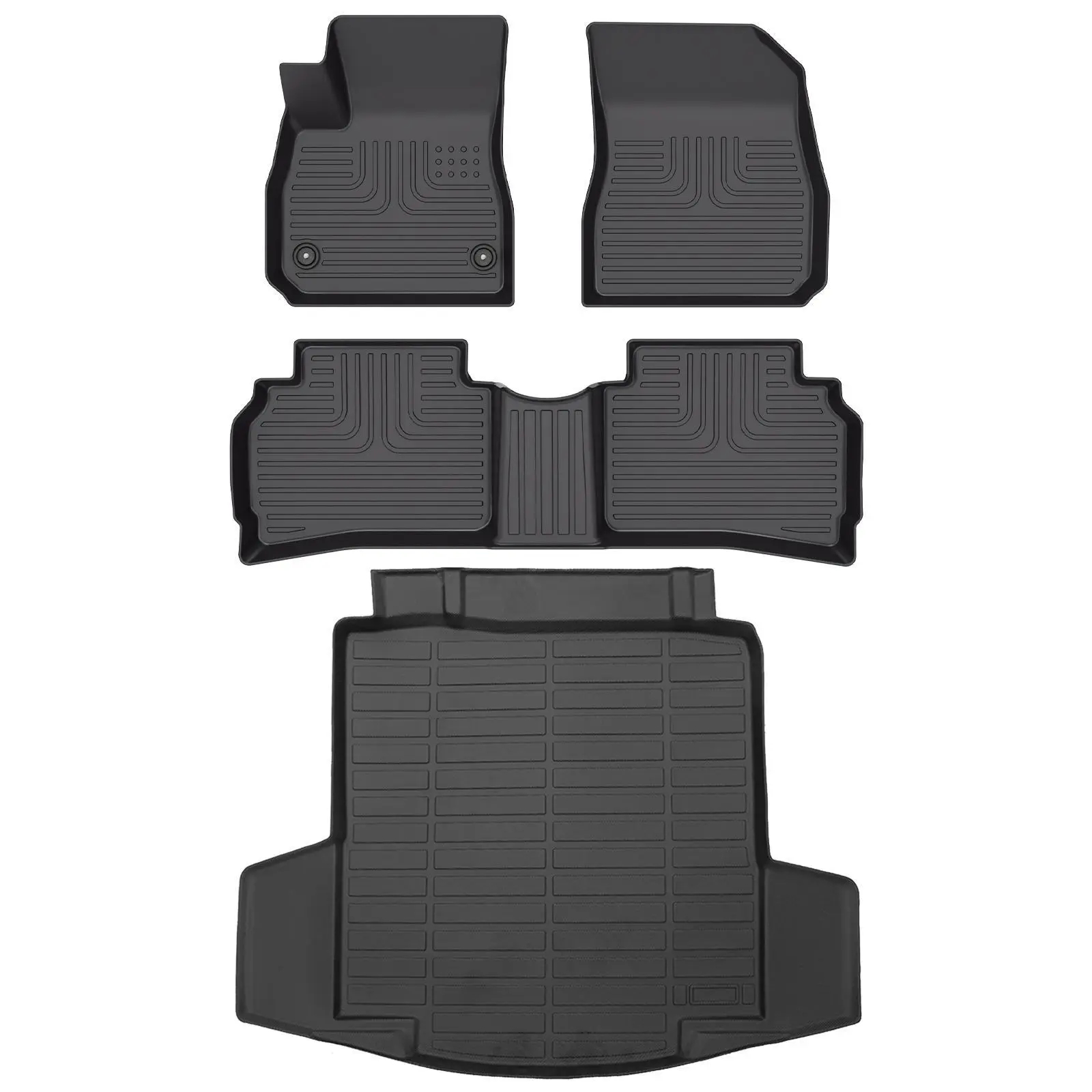 Depituu For Chevy Malibu (Not Fit Hybrid) 2016-2026 Floor Mats & Cargo Liners, All Weather Floor Mats,Waterproof Anti-slip Durable Floor Mats Car Accessories Autos Protector Automotive,auto,car essentials,car accessories,trunk treat car,Chevrolet