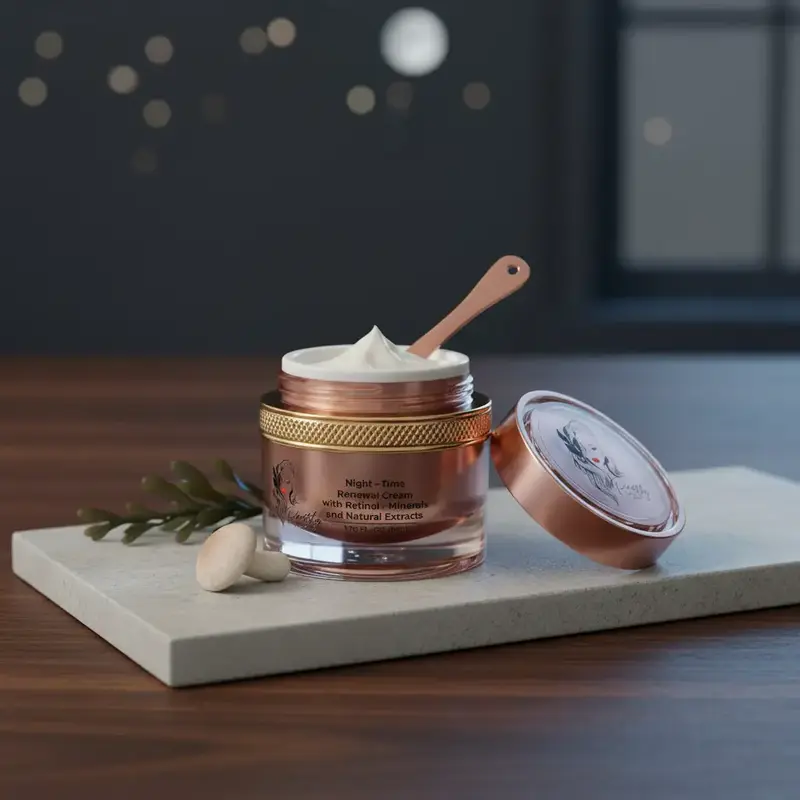 PRETTY NATURE BY JOYCE Night Time Renewal Cream with Retinol Minerals & Natural Extracts for Deep Hydration Nutrient Replenishment Cell Turnover