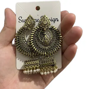 Golden Round Traditional Jhumka