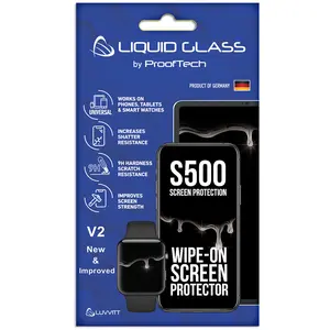 Liquid Glass Screen Protector With $500 Screen Protection - Scratch and Shatter Resistant Wipe On Nano Coating for All Phones Tablets Smart Watches - Universal