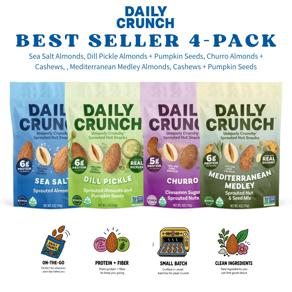 Daily Crunch Sprouted Snack Variety, 4-Pack