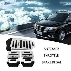 Car suv atv Pedal Covers Aluminum Manual Transmission Clutch Brake Pedal Mats For Enhanced Traction Comfort Easy Installation For Vehicles pad
