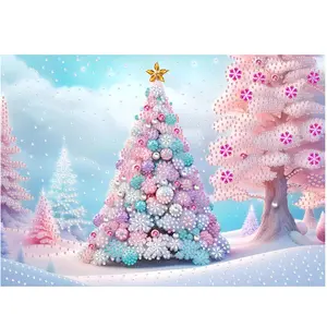 5D DIY Christmas Tree Diamond Painting Kit, Unframed Crystal Art Set, Perfect Holiday Gift, Home Decor, 40x30cm, Indoor Wall & Table Decoration