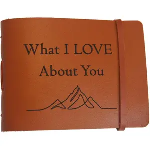 What I Love About You Book, 50 Fill-in-the-Blank Reasons, Romantic Christmas Gifts for Women, Men, Boyfriend, Husband, Him, Girlfriend, Couple,  Valentine's Day, Pocket Size Leather Journal