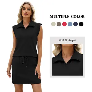 Women's 2-Piece Casual Sport Set - Sleeveless Top, Cap Sleeve Tank, Loose Athletic Shorts with Side Pockets, Soft Cotton, Machine-Washable, Summer Workout & Outdoor Activity Wear