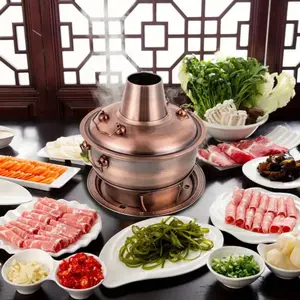 Chinese Charcoal Hot Pot Stainless Steel Shabu Shabu for Cooking - Cookware
